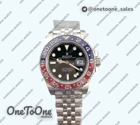 Реплика часов Rolex T Master II 126710 BLRO Blue/Red Bezel 904L Stainless steel Top-tier Копия один в один Jubilee Bracelet DD3285 CHS