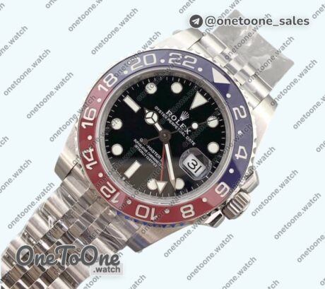 Реплика часов Rolex T Master II 126710 BLRO Blue/Red Bezel 904L Stainless steel Top-tier Копия один в один Jubilee Bracelet DD3285 CHS