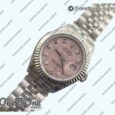 Реплика часов Rolex Datejust 28mm 279166 Top-tier Копия один в один White Pink Dial Crystals Markers on Stainless steel Jubilee Bracelet WF
