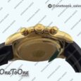 Реплика часов Rolex Daytona 126518 Увеличенный вес Top-tier Копия один в один Black Dial Gold Subdial Sticks Markers on Oysterflex Strap