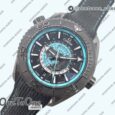 Реплика часов Omega Planet Ocean 45.5mm T Worldtimer Real Ceramic Top-tier Копия один в один Black/blue Dial On Black Rubber Strap 8938