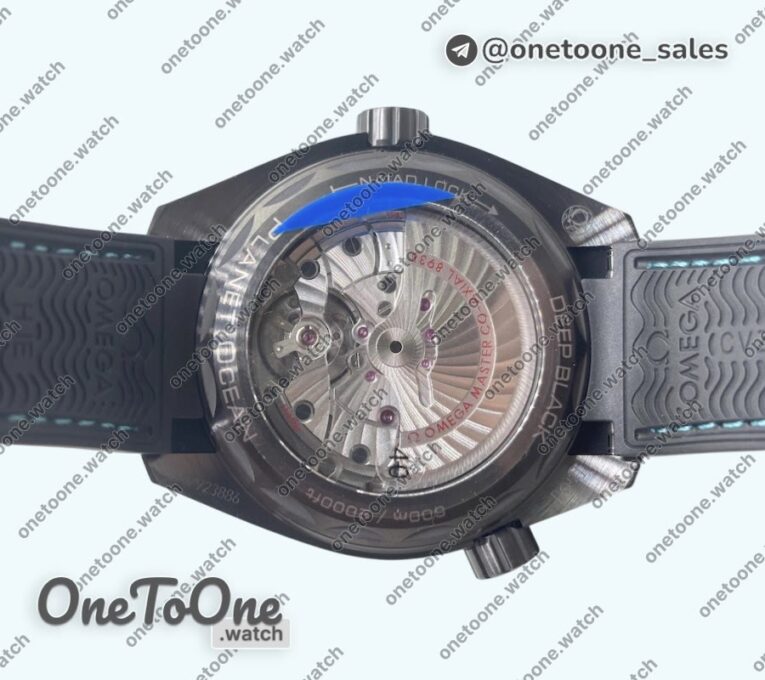Реплика часов Omega Planet Ocean 45.5mm T Worldtimer Real Ceramic Top-tier Копия один в один Black/blue Dial On Black Rubber Strap 8938