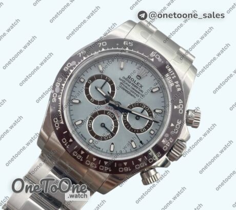 Реплика часов Rolex Daytona 116506 Увеличенный вес Top-tier Копия один в один Ice Blue Dial Stick Marker On Oyster Bracelet DD4130
