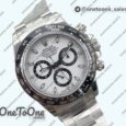 Реплика часов Rolex Daytona 116500 Ceramic Bezel Top-tier Копия один в один 904L Stainless steel Case and Bracelet White Dial DD4130