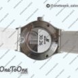 Реплика часов Hublot Classic Fusion 33mm Stainless steel Top-tier Копия один в один White Dial Diamonds Bezel On White Gummy Strap Swiss