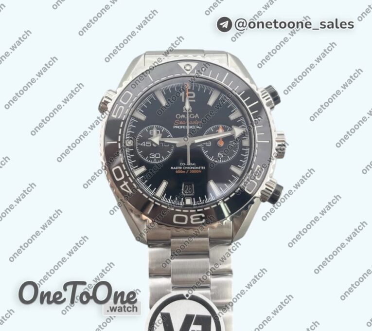 Реплика часов Omega Seamaster 600m Chrono Stainless steel Top-tier Копия один в один Black Dial on Stainless steel Bracelet
