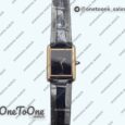 Реплика часов Cartier Tank Must Rose gold Black Dial Leather Strap Swiss Quartz