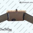Реплика часов Cartier Tank Must Rose gold Black Dial Leather Strap Swiss Quartz