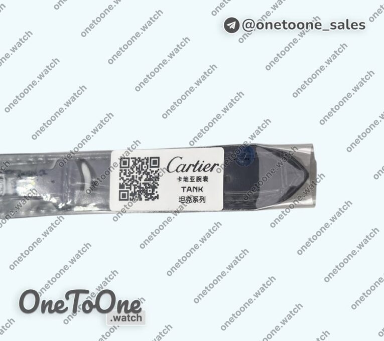 Реплика часов Cartier Tank Must Rose gold Black Dial Leather Strap Swiss Quartz