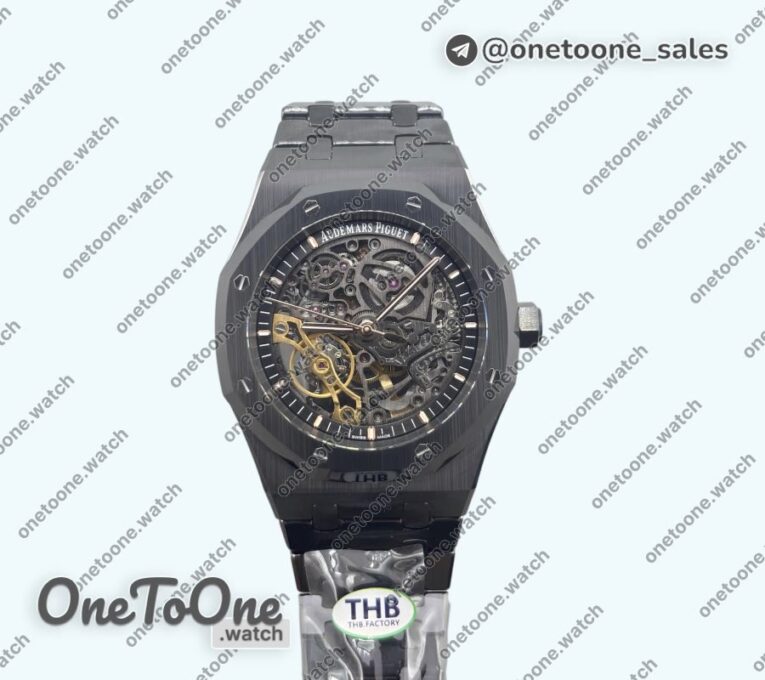 Реплика часов Audemars Piguet Royal Oak 41mm Openworked 15407 Ceramic Top-tier Копия один в один Bracelet