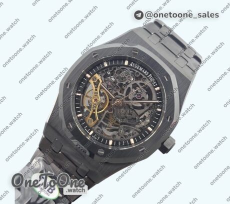 Реплика часов Audemars Piguet Royal Oak 41mm Openworked 15407 Ceramic Top-tier Копия один в один Bracelet