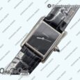 Реплика часов Cartier Tank Must Stainless steel Black Dial Leather Strap Swiss Quartz