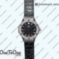 Реплика часов Hublot Classic Fusion 33mm Stainless steel Top-tier Копия один в один Black Dial Diamonds Bezel Gummy Strap Swiss