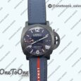 Реплика часов Panerai PAM 1408 Quaranta BiTempo Luna Rossa 40mm DLC Blue Rubber Strap P900