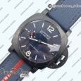 Реплика часов Panerai PAM 1408 Quaranta BiTempo Luna Rossa 40mm DLC Blue Rubber Strap P900