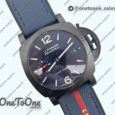 Реплика часов Panerai PAM 1408 Quaranta BiTempo Luna Rossa 40mm DLC Blue Rubber Strap P900