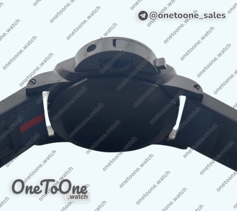 Реплика часов Panerai PAM 1408 Quaranta BiTempo Luna Rossa 40mm DLC Blue Rubber Strap P900