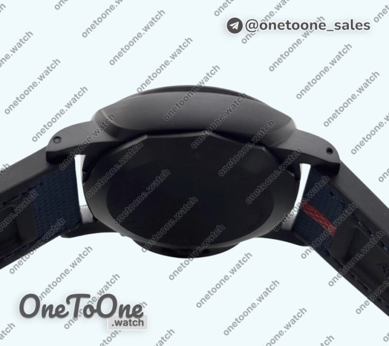 Реплика часов Panerai PAM 1408 Quaranta BiTempo Luna Rossa 40mm DLC Blue Rubber Strap P900