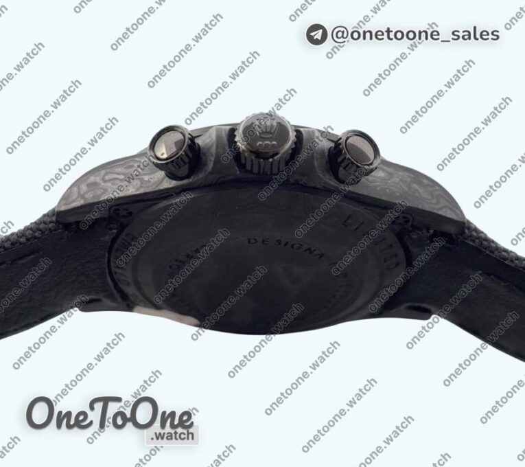 Реплика часов Rolex Daytona DIW Paul Newman Black Carbon Case Black dial Nylon Strap N6F