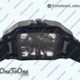 Реплика часов Cartier Santos de Cartier Skeleton PVD Case Skeleton Dial on Black Leather Strap MLF 9612MC