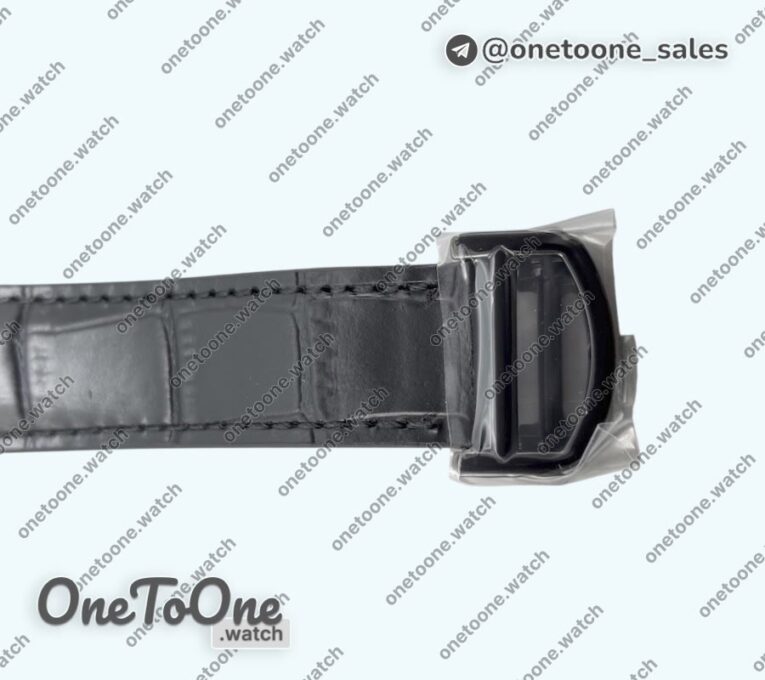 Реплика часов Cartier Santos de Cartier Skeleton PVD Case Skeleton Dial on Black Leather Strap MLF 9612MC