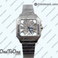 Реплика часов Cartier Santos de Cartier Skeleton Stainless steel Skeleton Dial on Stainless steel SmartLink Bracelet MLF 9611MC