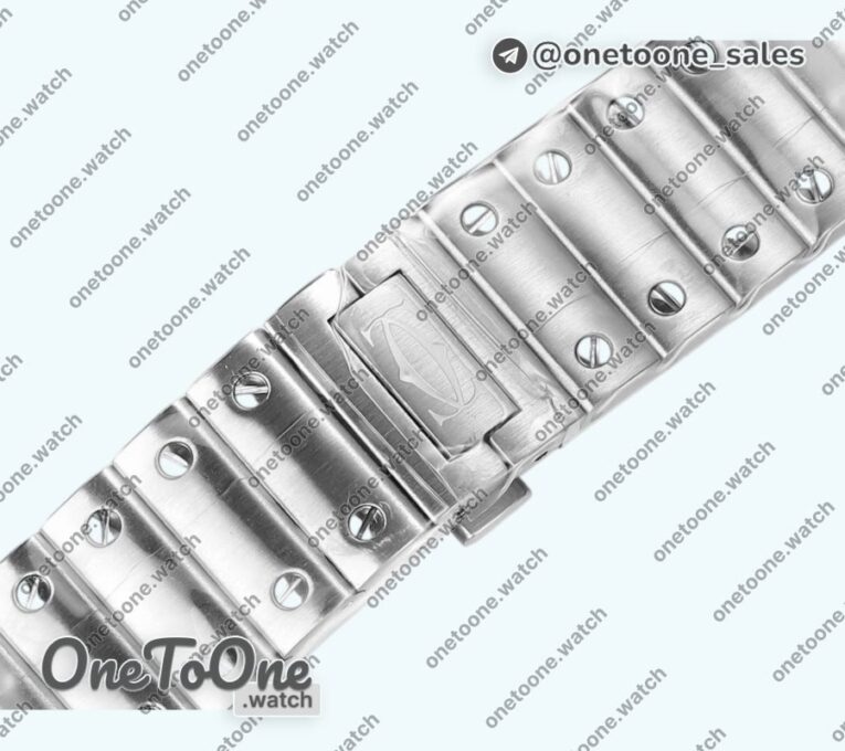 Реплика часов Cartier Santos de Cartier Skeleton Stainless steel Skeleton Dial on Stainless steel SmartLink Bracelet MLF 9611MC