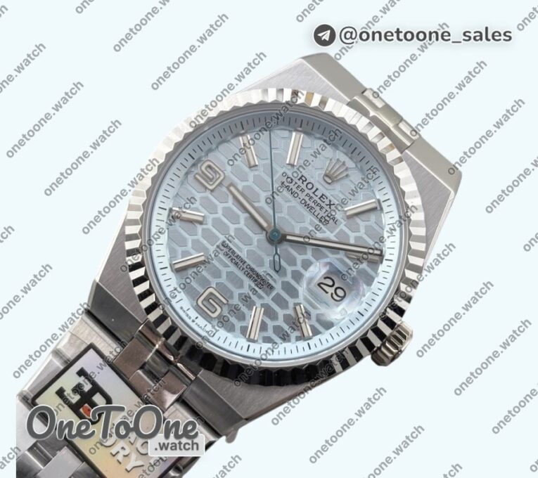 Реплика часов Rolex Land Dweller 127236 Увеличенный вес Stainless steel Ice Blue Dial On Stainless steel Bracelet