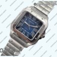 Реплика часов Cartier Santos de Cartier 35mm Stainless steel Top-tier Копия один в один Blue Dial on Stainless steel SmartLinks Bracelet MIYOTA 9015