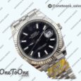 Реплика часов Rolex DateJust 41 126334 904L Stainless steel Top-tier Копия один в один Fluted Bezel Black Dial on Jubilee Bracelet
