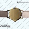 Реплика часов Patek Philippe Calatrava 5227 Yellow gold Top-tier Копия один в один White Dial Brown Leather Strap 324CS 3KF