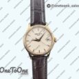 Реплика часов Patek Philippe Calatrava 5227 Rose gold Top-tier Копия один в один White Dial Brown Leather Strap 324CS 3KF