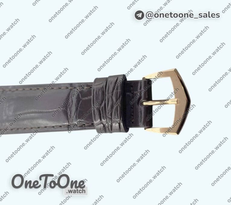 Реплика часов Patek Philippe Calatrava 5227 Rose gold Top-tier Копия один в один White Dial Brown Leather Strap 324CS 3KF