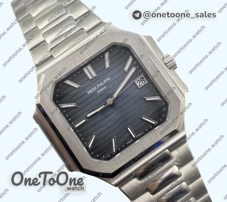 Реплика часов Patek Philippe Cubitus 5821 Stainless steel Top-tier Копия один в один Blue Dial on Stainless steel Bracelet