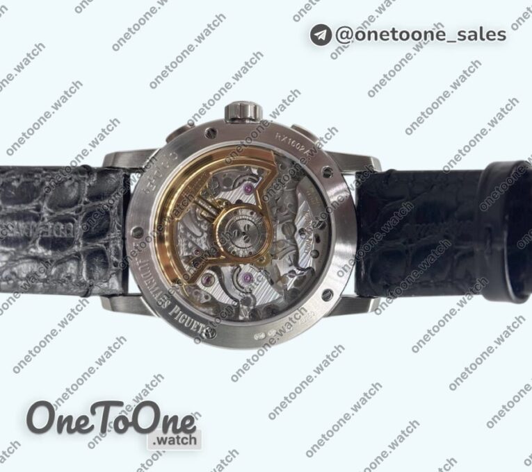 Реплика часов Audemars Piguet Code 11.59 Chrono 26393 Stainless steel Top-tier Копия один в один Blue Ombre Dial On Leather Strap