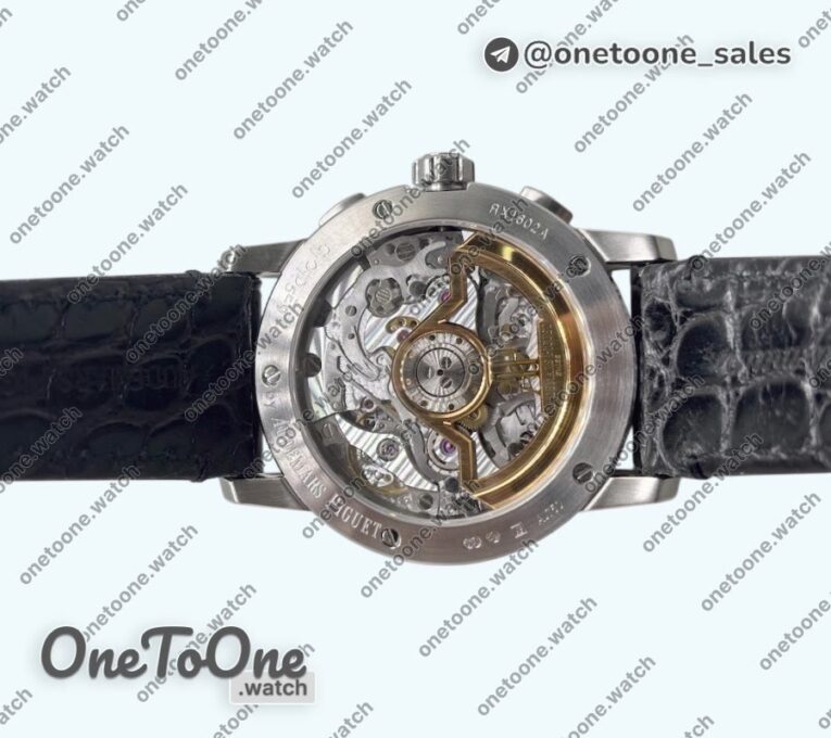 Реплика часов Audemars Piguet Code 11.59 Chrono 26393 Stainless steel Top-tier Копия один в один Blue Ombre Dial On Leather Strap