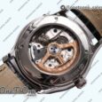 Реплика часов Jaeger-lecoultre Master Ultra Thin Perpetual Calendar Stainless steel Top-tier Копия один в один Gray&Black&White Dials Black Leather Strap V2