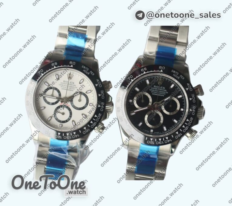 Реплика часов Rolex Daytona 116500 Top-tier Копия один в один Ceramic Bezel White&Black Dials Stainless steel Bracelet