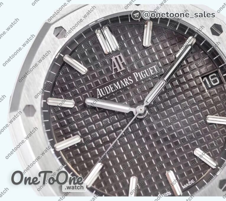 Реплика часов Audemars Piguet Royal Oak 41mm 15500 Stainless steel Top-tier Копия один в один Grey Textured Dial Stainless steel Bracelet V2