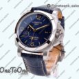 Реплика часов Panerai PAM1033 Luminor T 44mm Stainless steel Blue dial Leather Strap P9011