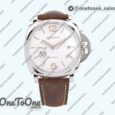 Реплика часов Panerai PAM1046 Luminor Due Top-tier Копия один в один White Dial Brown Asso Strap AXXXIV
