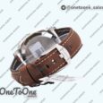 Реплика часов Panerai PAM1046 Luminor Due Top-tier Копия один в один White Dial Brown Asso Strap AXXXIV