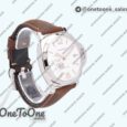 Реплика часов Panerai PAM1046 Luminor Due Top-tier Копия один в один White Dial Brown Asso Strap AXXXIV