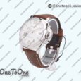 Реплика часов Panerai PAM1046 Luminor Due Top-tier Копия один в один White Dial Brown Asso Strap AXXXIV