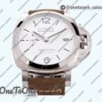 Реплика часов Panerai PAM1394 Luminor Marina 42mm Top-tier Копия один в один White Dial on Brown Asso Strap P.9010 Clone