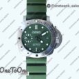 Реплика часов Panerai PAM1055 Luminor Submersible Verde Milit 42mm Green Rubber P900