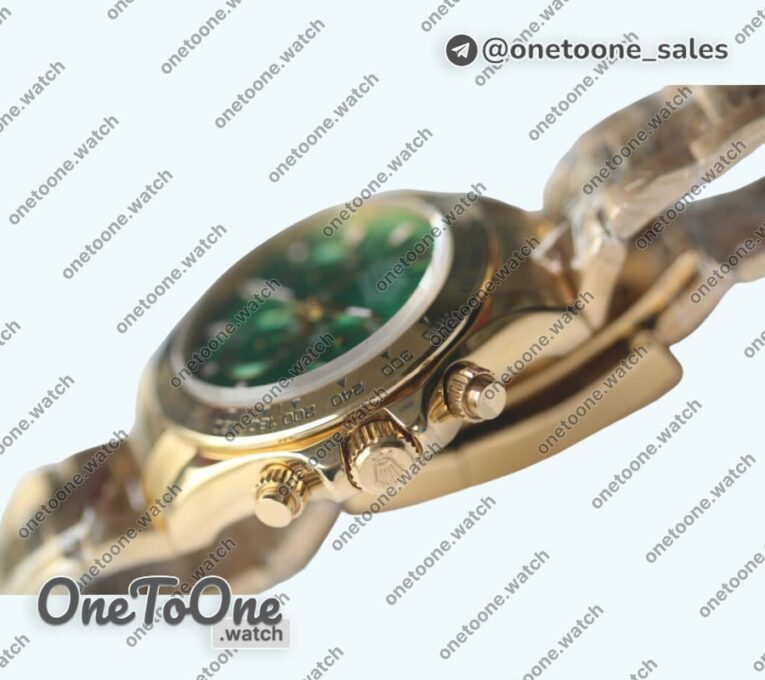 Реплика часов Rolex Daytona 116508 Yellow gold/Yellow gold Green Dial