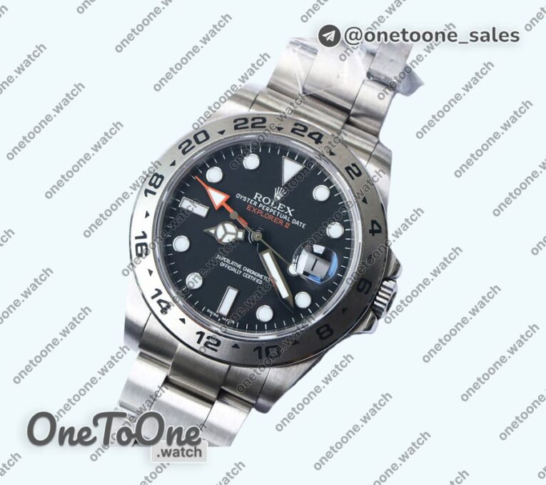 Реплика часов Rolex Explorer II 216570 Stainless steel/Stainless steel Black&White CHS