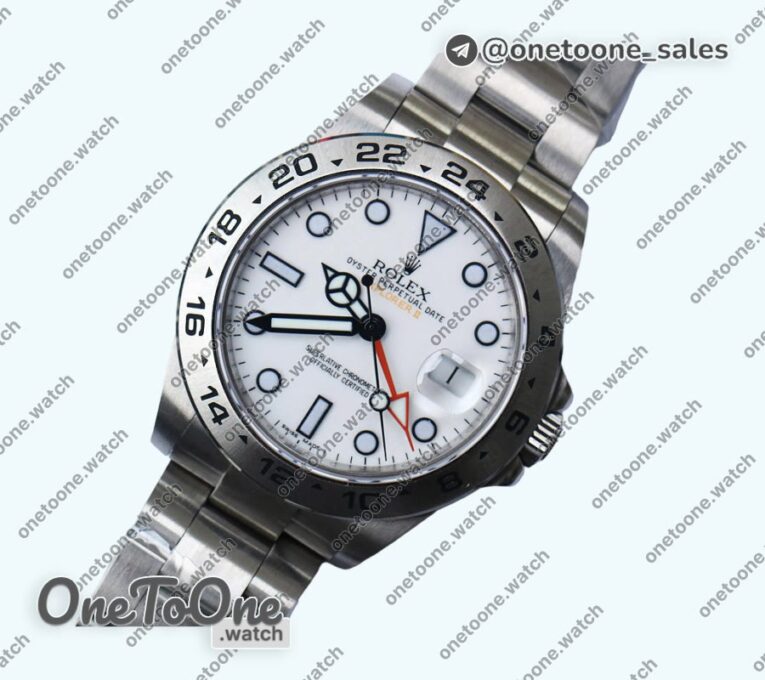 Реплика часов Rolex Explorer II 216570 Stainless steel/Stainless steel Black&White CHS
