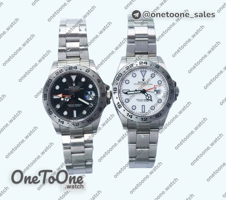 Реплика часов Rolex Explorer II 216570 Stainless steel/Stainless steel Black&White CHS